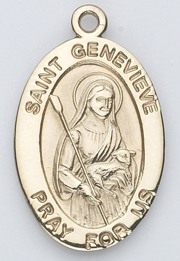 St. Genevieve 14K Oval w/14K Jump Ring - Boxed