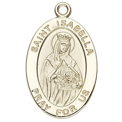 St. Isabella 14K Oval w/14K Jump Ring - Boxed