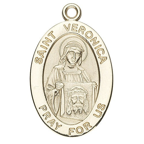 St. Veronica 14K Oval w/14K Jump Ring - Boxed