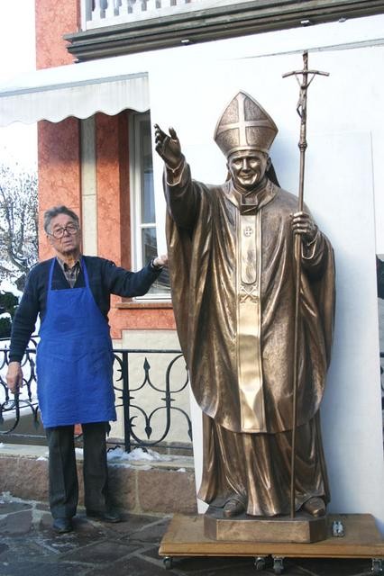 Pope John Paul II - Cast Bronze