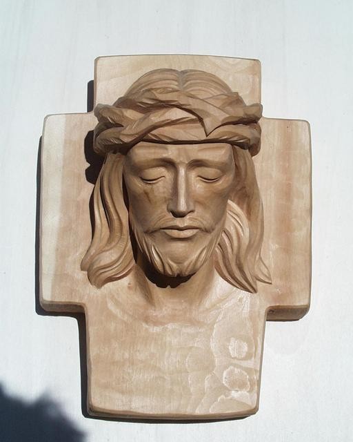 Head of Christ - Woodcarved