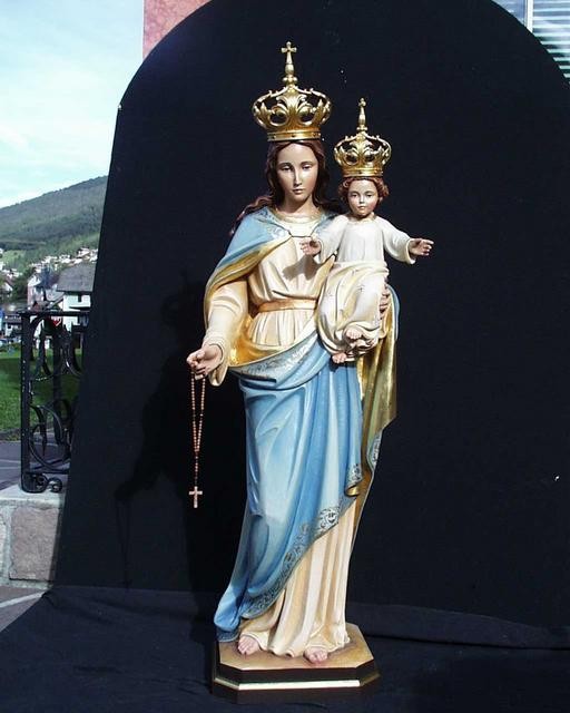 Our Lady of the Rosary - Woodcarved