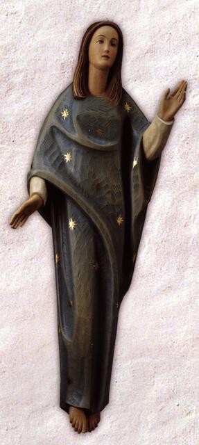 Assumption of Mary -  Woodcarved 3/4 Relief