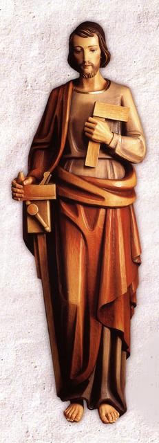 St. Joseph - Woodcarved 3/4 Relief