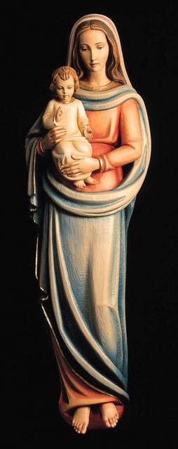 Our Lady and Child - Woodcarved 3/4 Relief