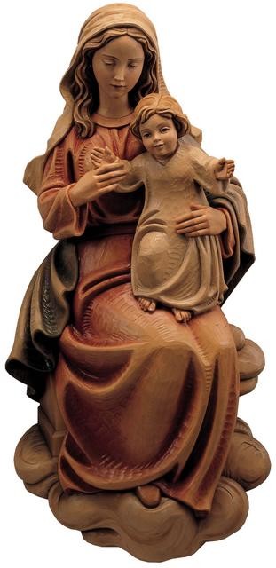 Our Lady and Child - Woodcarved 3/4 Relief