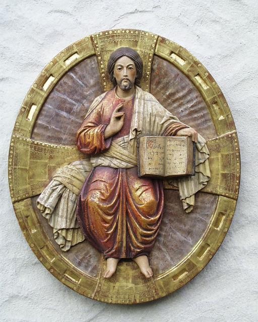 Christ the Teacher Medallion - Woodcarved