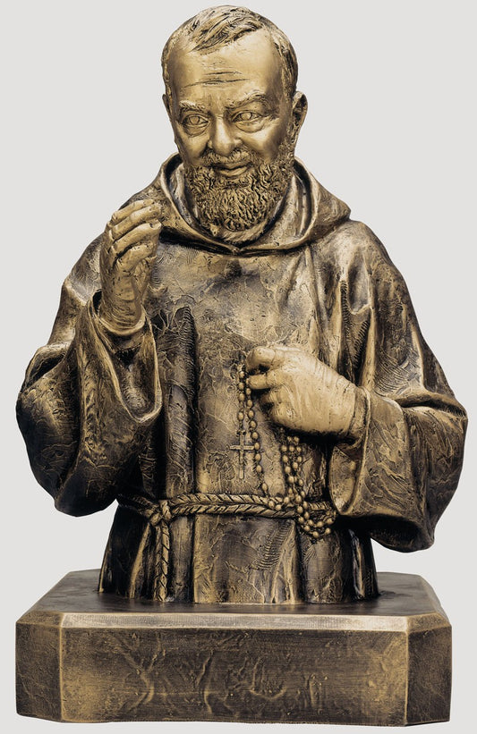 Padre Pio Bust - Cast Bronze