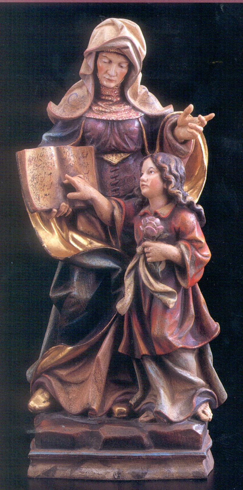 St. Anne with Mary - Woodcarved