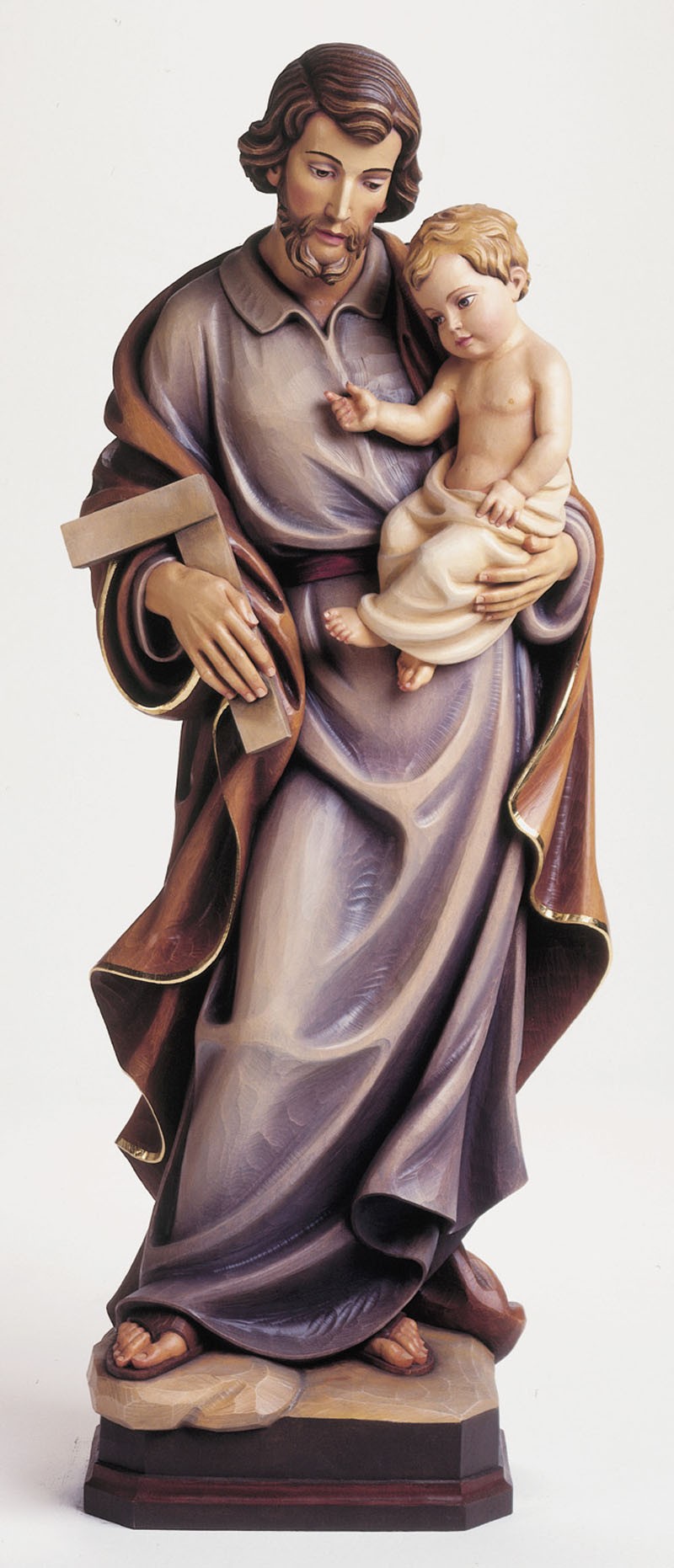 St. Joseph and Child - Woodcarved