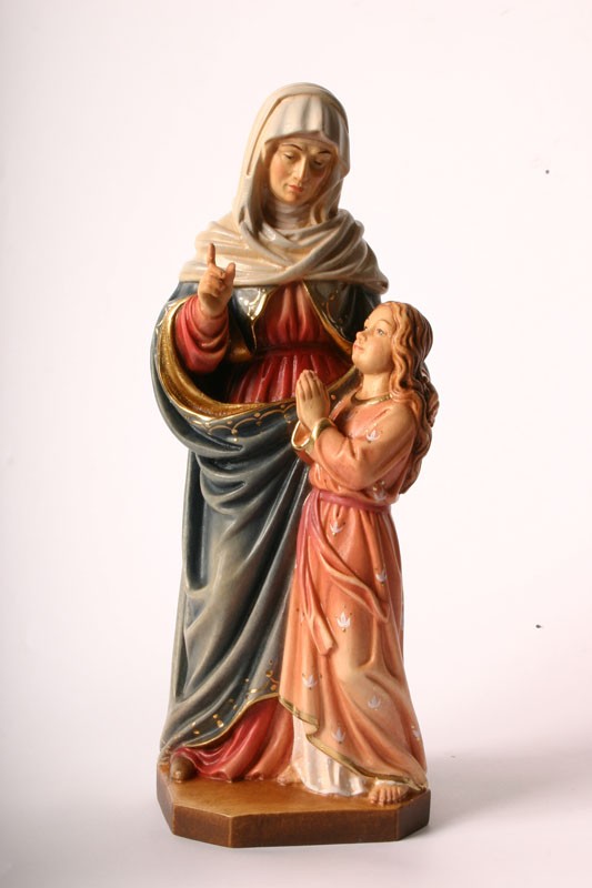 St. Anne with Mary - Woodcarved