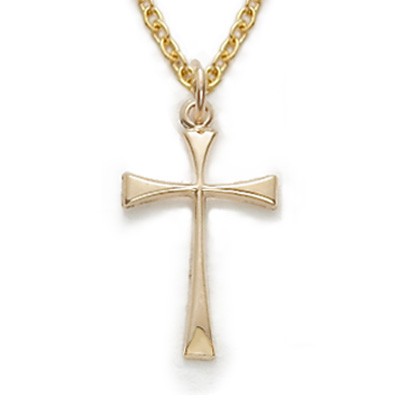 Ladies Cross Necklace Gold Filled w/16" Chain - Boxed