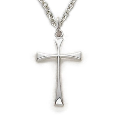 Ladies Cross Necklace Sterling Silver w/18" Chain - Boxed