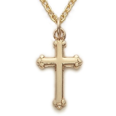 Ladies Cross Necklace Gold Filled w/16" Chain - Boxed