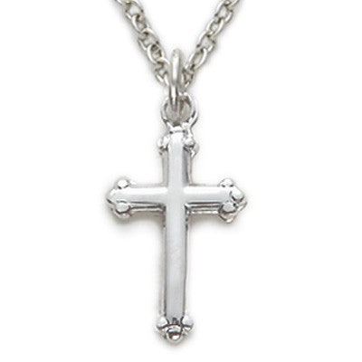 Ladies Cross Necklace Sterling Silver w/18" Chain - Boxed