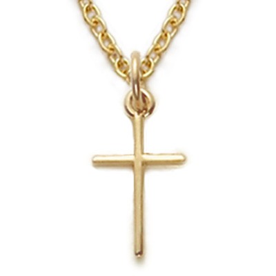 Ladies Cross Necklace Gold Filled w/16" Chain - Boxed