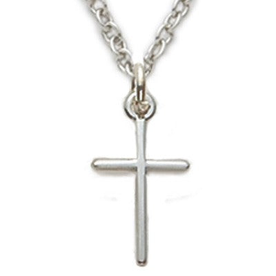 Ladies Cross Necklace Sterling Silver w/18" Chain - Boxed