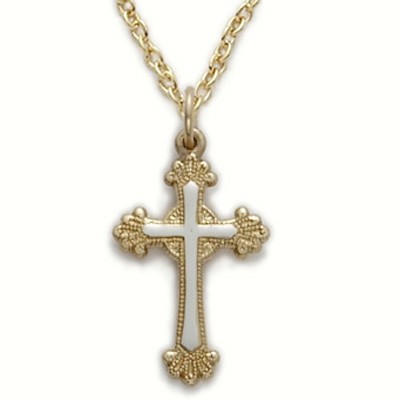 Ladies Cross Necklace 14K Gold Filled w/18" Chain - Boxed