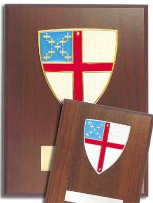 Episcopal Wall Plaque Gold Plated