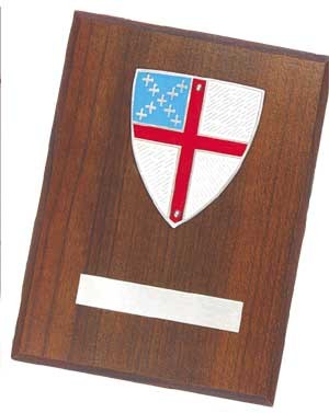 Episcopal Wall Plaque Pewter