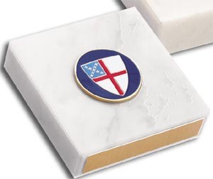 Episcopal Shield 3x3 Paperweight