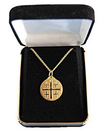 Gold Plated Jerusalem Cross Pendant