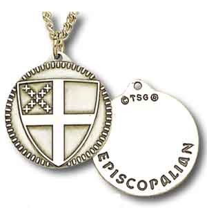 Sterling Episcopal Shield Pendant