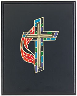 United Methodist Cross Plaque