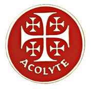 Acolyte Jerusalem Cross Lapel Pin