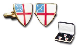 Epsicopal Shield Cufflinks w/Tie Tac/Lapel Pin