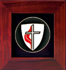 United Methodist Cross Frame-AM Religious Gifts – FUCHS Church Supply
