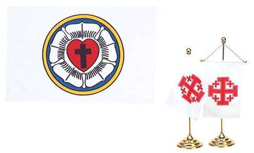 Lutheran Banner Desk Flag