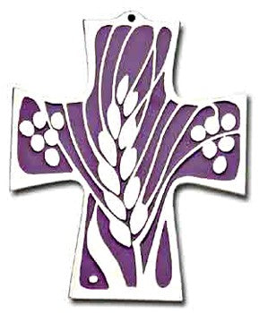 Wheat and Grapes Wall Cross