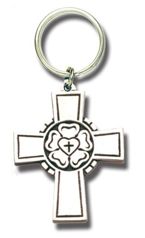 Small Pectoral Cross Key Ring w/Luther's Seal