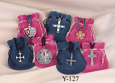 Gemmed Cross Youth Pouch