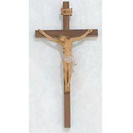 10" Walnut Crucifix w/Italian Corpus