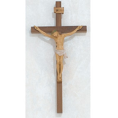 10" Walnut Crucifix w/Italian Corpus