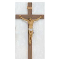 24" Walnut-Italian Corpus Crucifix