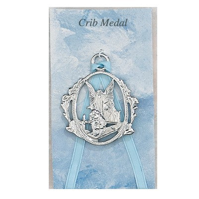 Guardian Angel Crib Medal - Boy