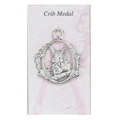 Guardian Angel Crib Medal - Girl