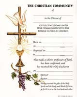 Full Communion Certificate