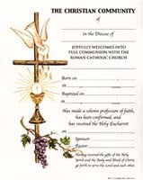 Christian Initiation Certificate-church – FUCHS Church Supply