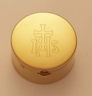 I.H.S. Engraved Pyx - Tall