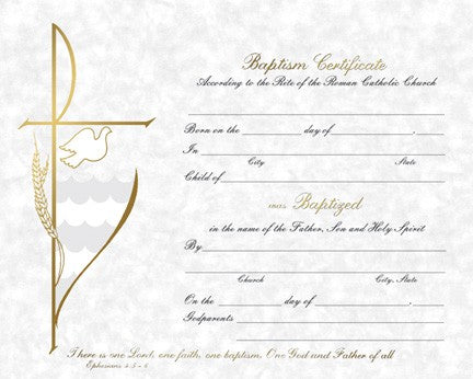 Baptism Certificate