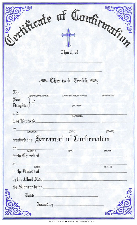 Confirmation Certificate