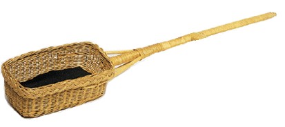 4" Deep Rectangular Collection Basket with Handle