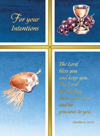 For Your Intentions Mass Card