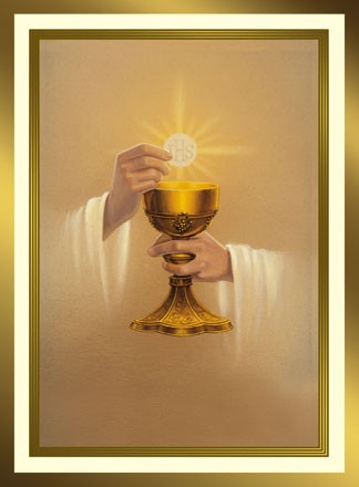 Golden Chalice Mass Card