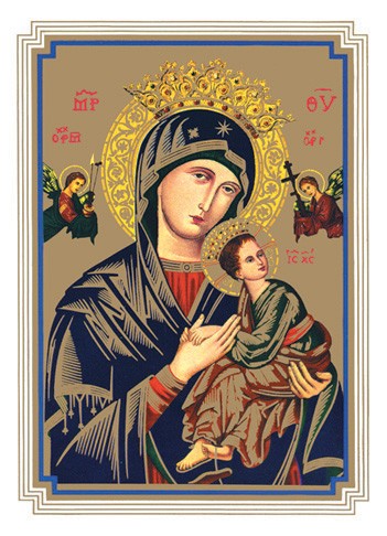 Our Lady of Perpetual Help Mass Card-catholic mass cards-mass cards for ...