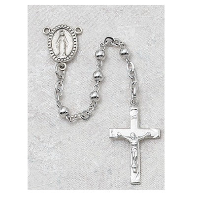 3mm All Sterling Silver Rosary